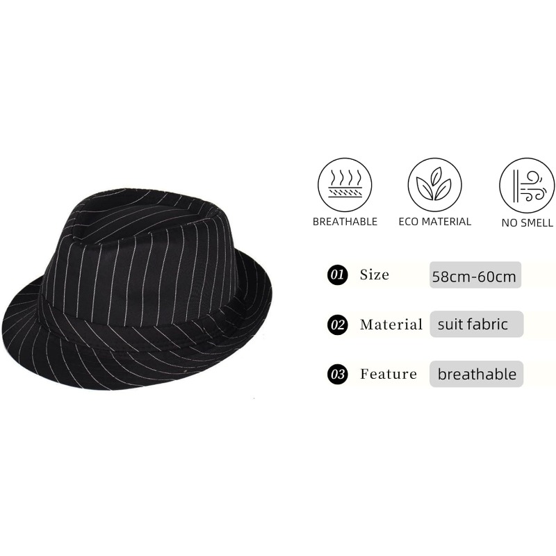 1920s Mens Costume Fedora Hat  - Bow Tie Pre Tied recension och pris