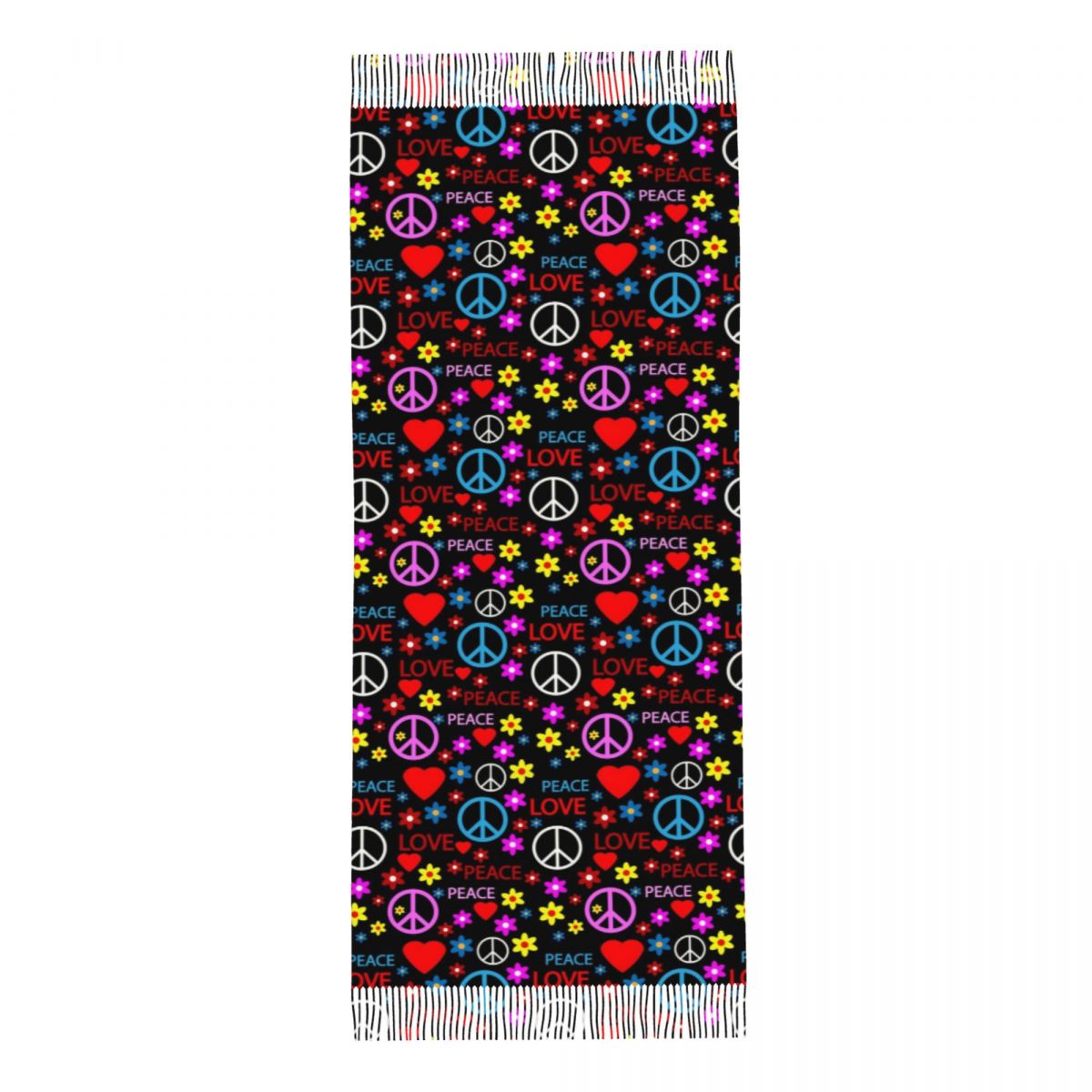 Peace Foral Love Pattern Scarf - Pashmina Wrap Large recension och pris