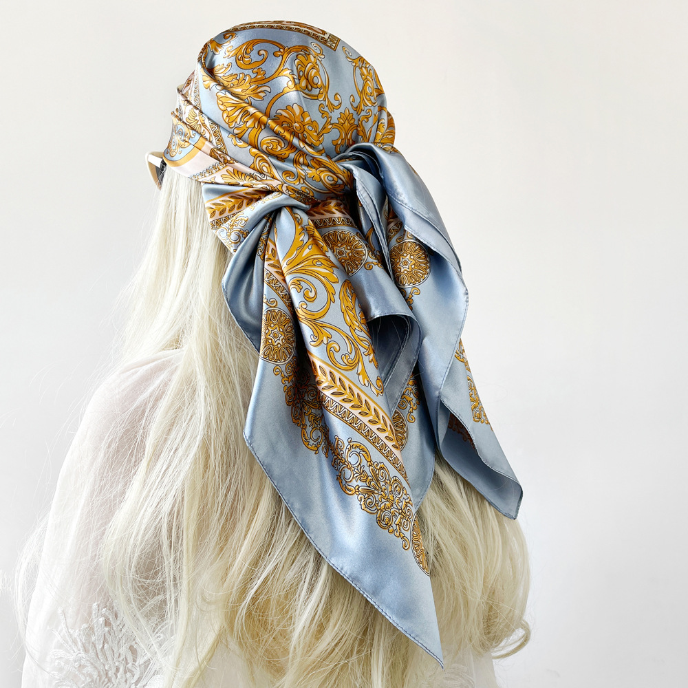 Silk Shawl Satin Square Scarf  - Face Scarf Mask recension och pris