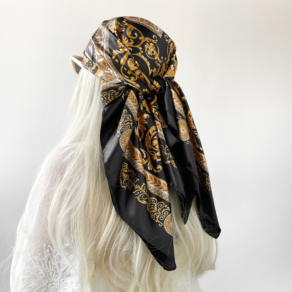 Silk Shawl Satin Square Scarf  - Face Scarf Mask recension och pris