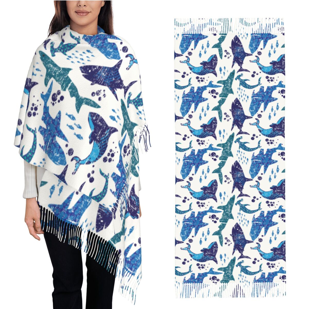 Shark Underwater World Ocean S - Pashmina Wrap Large recension och pris