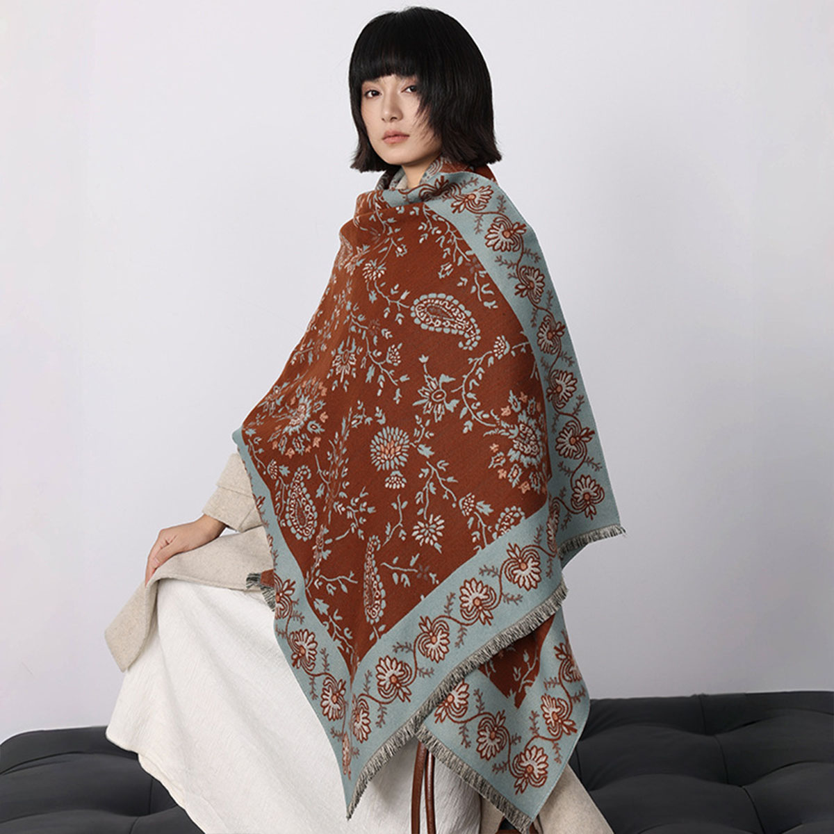 Luxury Winter Imitation Cashme - Woven Scarf Blanket recension och pris