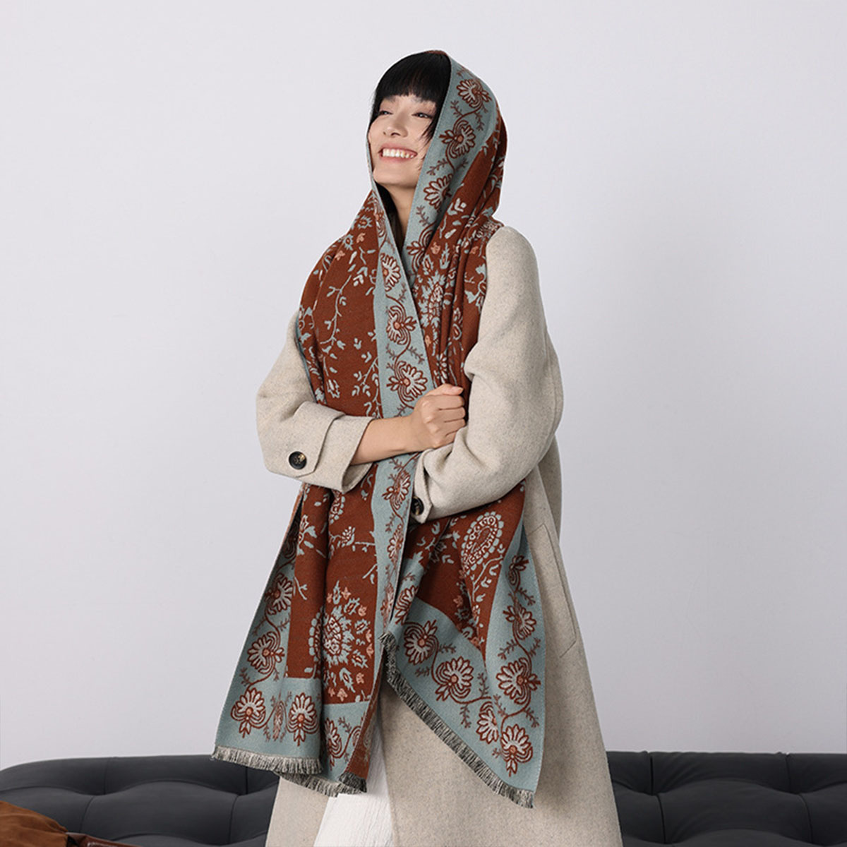 Luxury Winter Imitation Cashme - Woven Scarf Blanket recension och pris