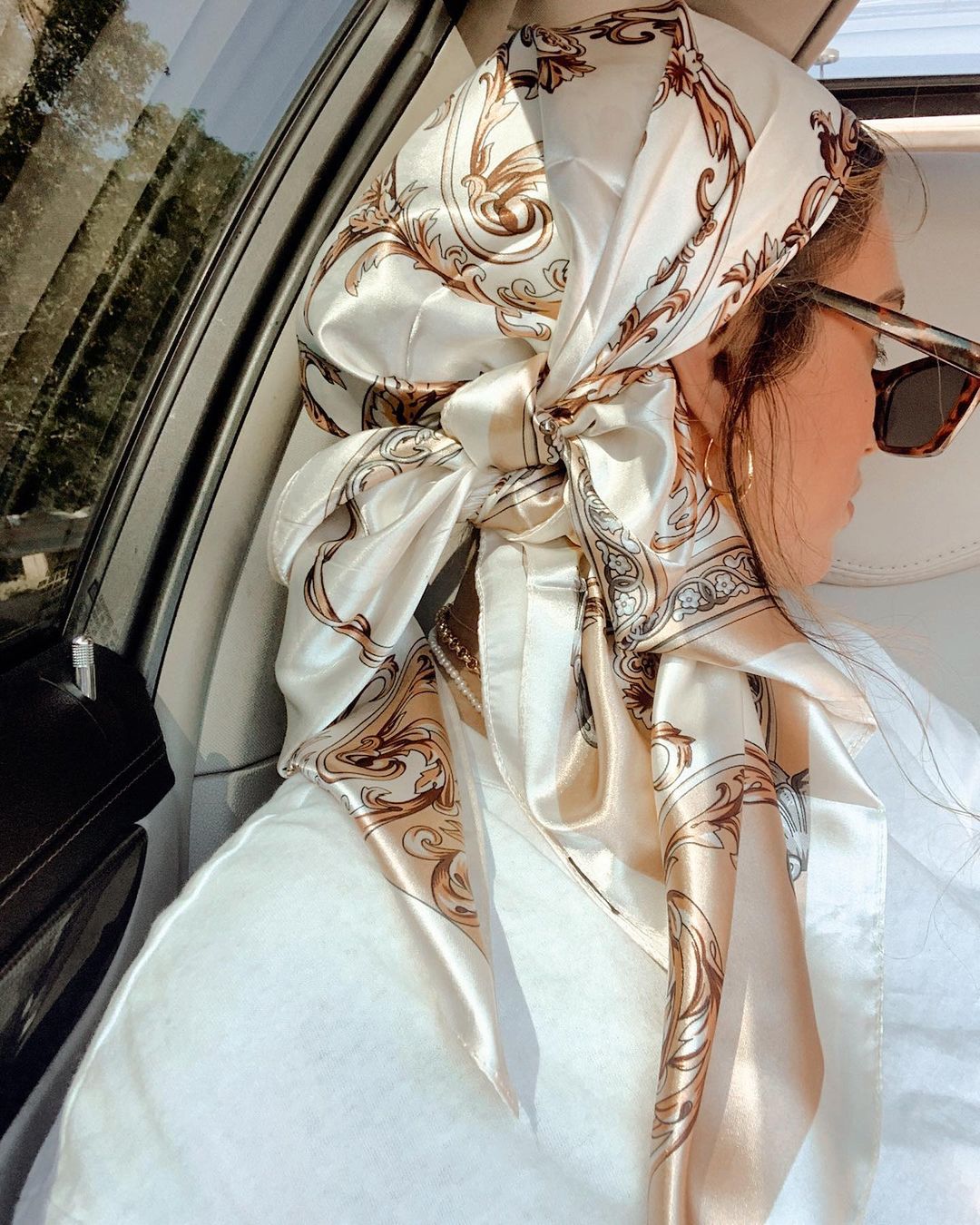 Satin Square Scarf Women Musli - Face Scarf Mask recension och pris