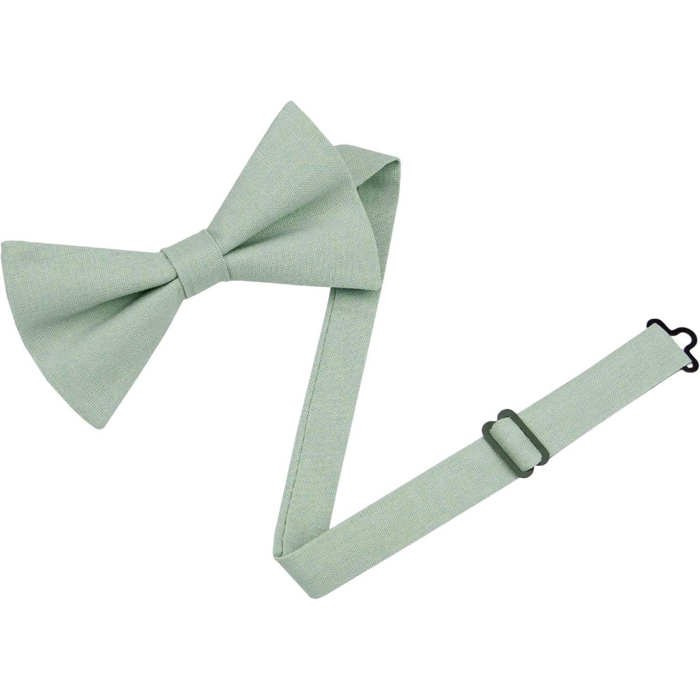 Linen Cotton Bowties - Solid P - Bow Tie Pre Tied recension och pris