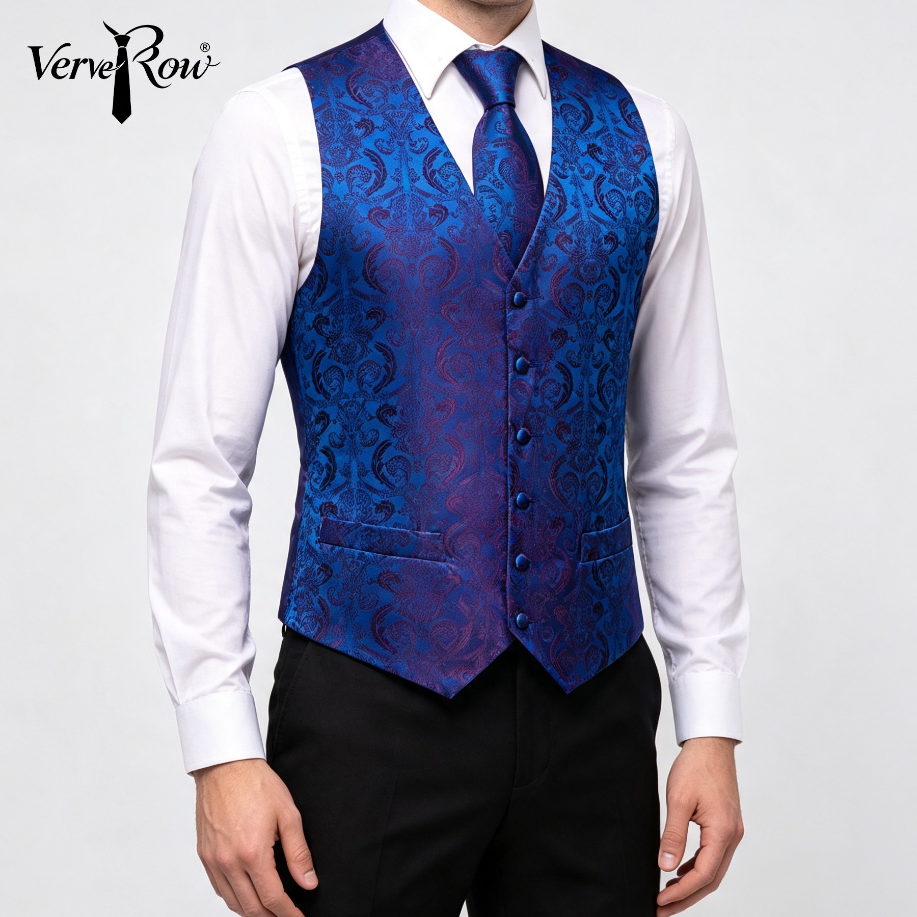 Vest Tie Pocket Square 3Pcs Bl - Pocket Square Set recension och pris